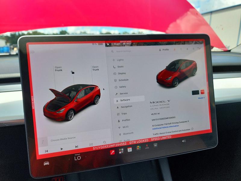 2021 Tesla Model Y მანქანა იყიდება აუქციონზე, vin: 5YJYGDEE2MF294552, აუქციონის ნომერი: 69506756