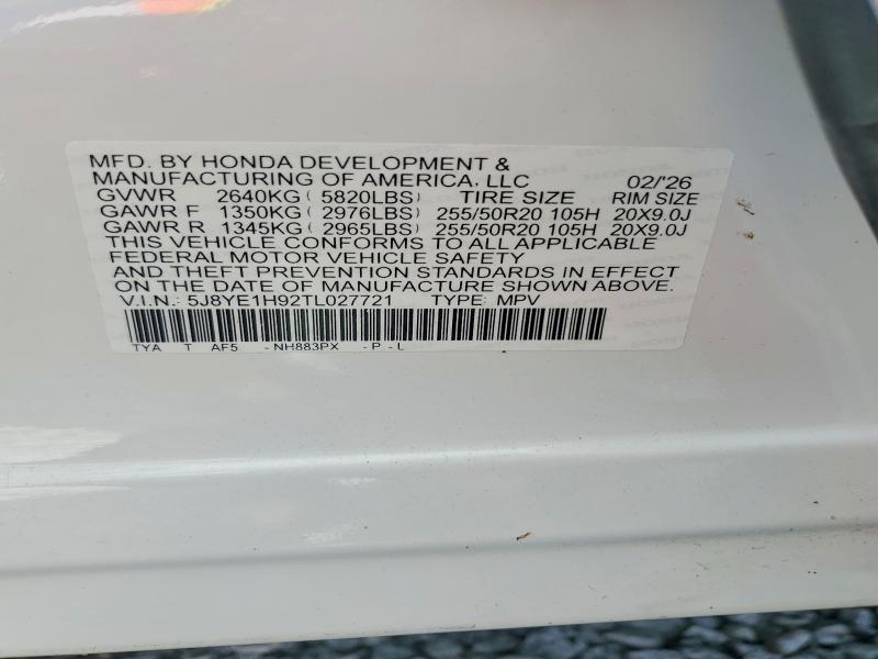 Продаж на аукціоні авто 2026 Acura Mdx, vin: 5J8YE1H92TL027721, номер лоту: 68319576