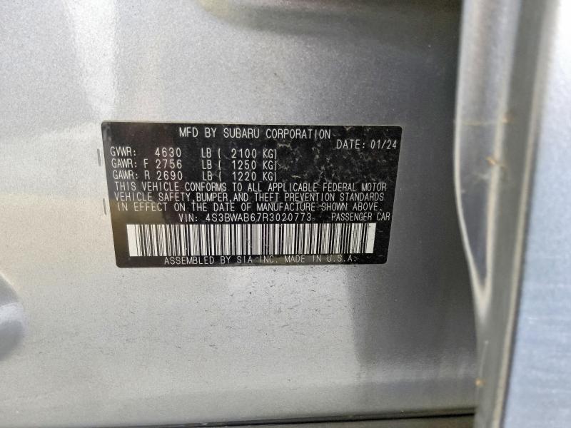 Продажа на аукционе авто 2024 Subaru Legacy, vin: 4S3BWAB67R3020773, номер лота: 65873756