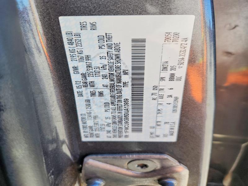 71230386 :رقم المزاد ، 1FMCU9G95DUA13959 vin ، 2013 Ford Escape مزاد بيع