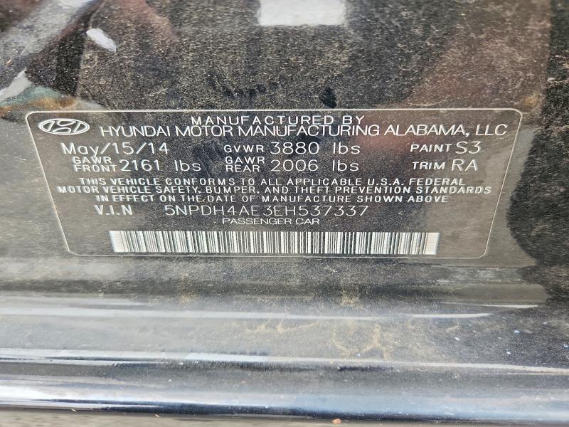 Aukcja sprzedaży 2014 Hyundai Elantra, vin: 5NPDH4AE3EH537337, numer aukcji: 67833096