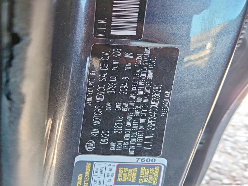 Продажа на аукционе авто 2021 Kia Forte, vin: 3KPF24AD0ME286281, номер лота: 68656496