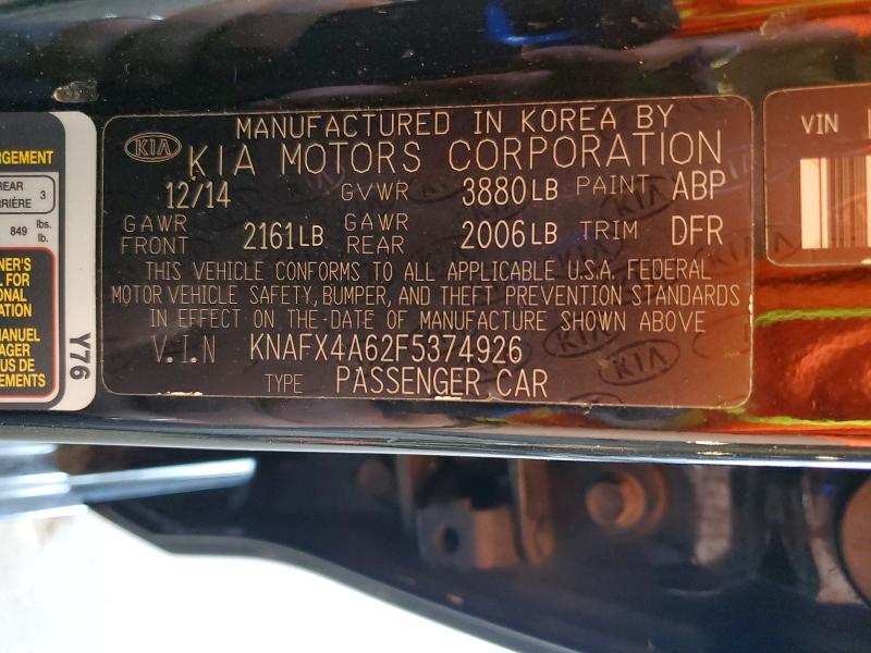 Продажа на аукционе авто 2015 Kia Forte, vin: KNAFX4A62F5374926, номер лота: 67133236