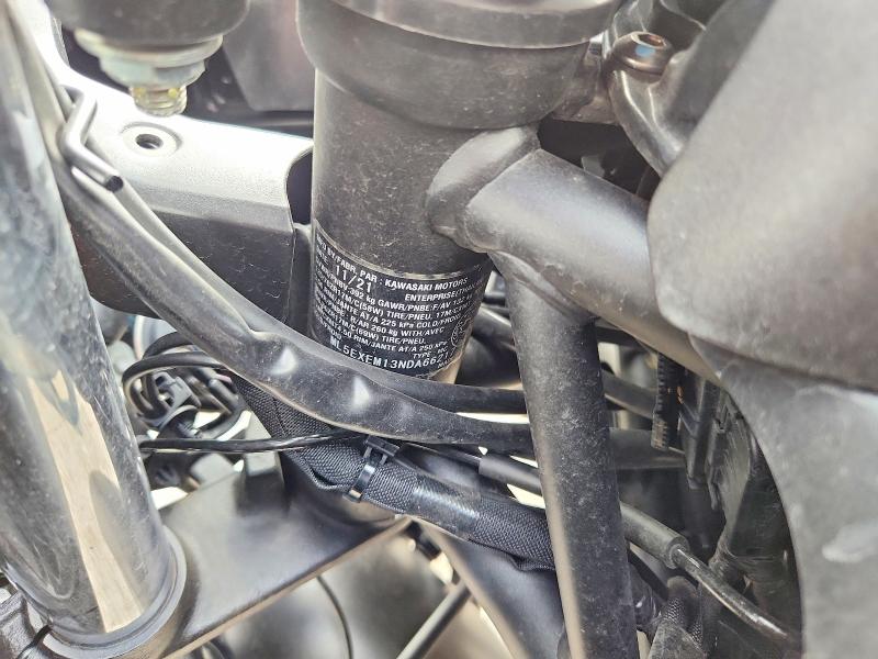 69020206 :رقم المزاد ، ML5EXEM13NDA66217 vin ، 2022 Kawasaki Ex650 مزاد بيع