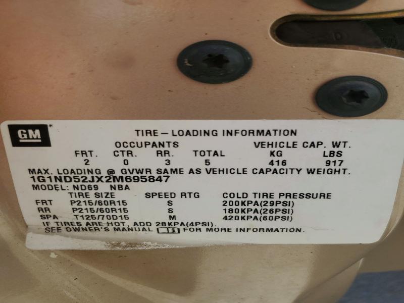 70784406 :رقم المزاد ، 1G1ND52JX2M695847 vin ، 2002 Chevrolet Malibu مزاد بيع