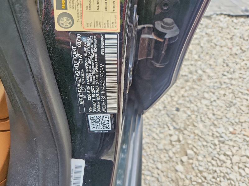 2010 Mercedes-benz E მანქანა იყიდება აუქციონზე, vin: WDDHF8HB0AA217099, აუქციონის ნომერი: 71290226
