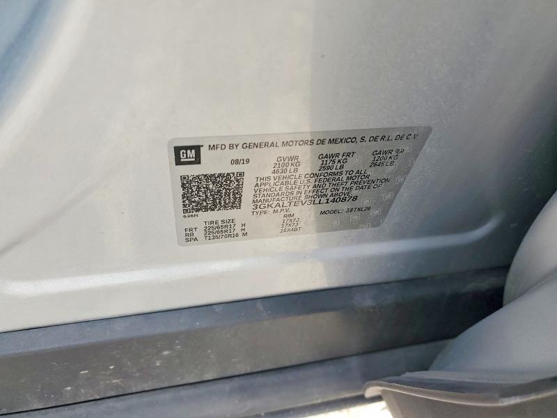 2020 Gmc Terrain მანქანა იყიდება აუქციონზე, vin: 3GKALTEV3LL140878, აუქციონის ნომერი: 70072766