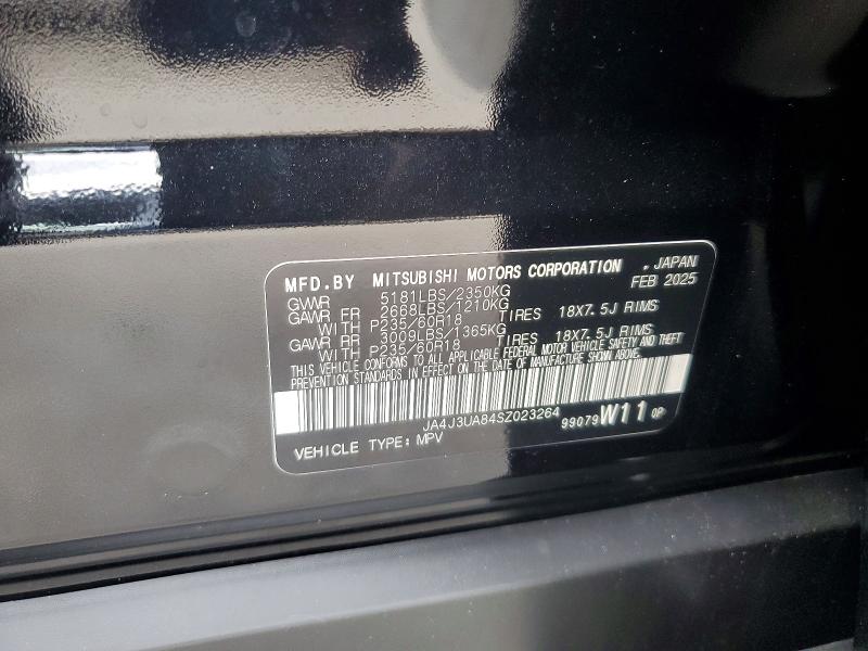 67868826 :رقم المزاد ، JA4J3UA84SZ023264 vin ، 2025 Mitsubishi Outlander مزاد بيع