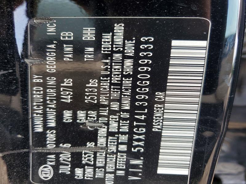 67564136 :رقم المزاد ، 5XXGT4L39GG099333 vin ، 2016 Kia Optima مزاد بيع