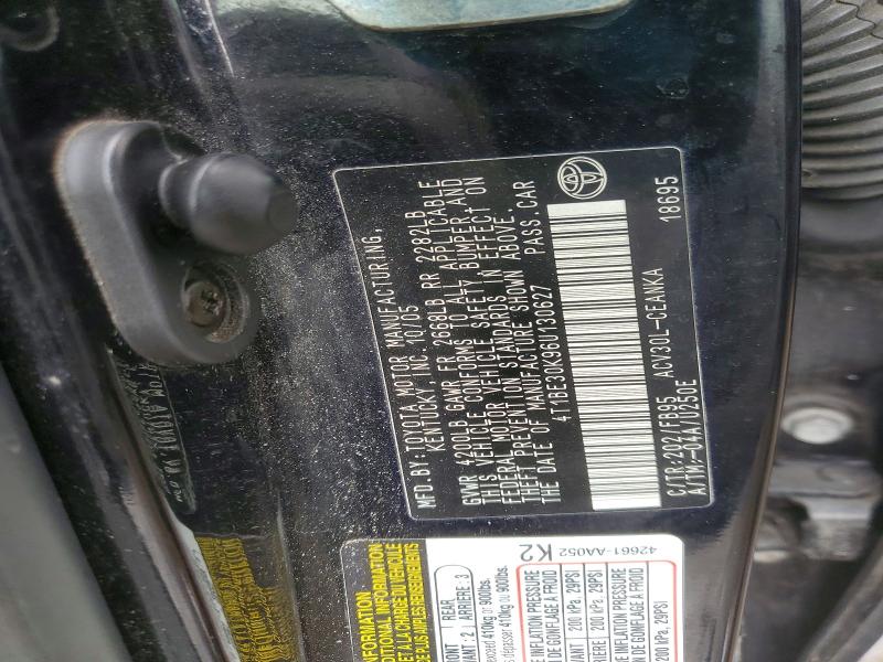 2006 Toyota Camry მანქანა იყიდება აუქციონზე, vin: 4T1BE30K96U130627, აუქციონის ნომერი: 69800596