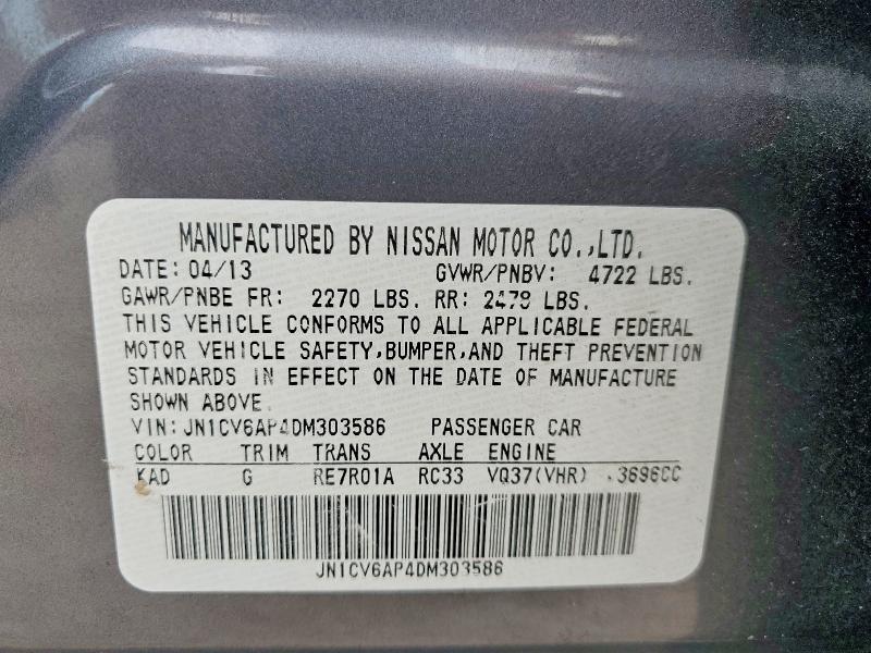 Продажа на аукционе авто 2013 Infiniti G37 Sedan, vin: JN1CV6AP4DM303586, номер лота: 67422856