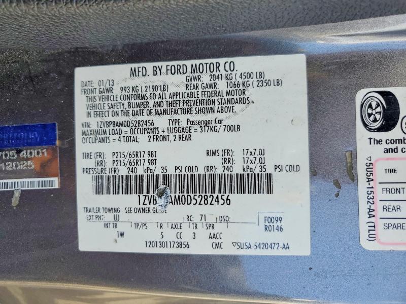 Продажа на аукционе авто 2013 Ford Mustang, vin: 1ZVBP8AM0D5282456, номер лота: 70370066