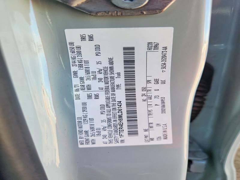 2021 Ford Ranger მანქანა იყიდება აუქციონზე, vin: 1FTER4EH8MLD61434, აუქციონის ნომერი: 67207126