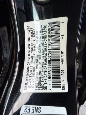 Aukcja sprzedaży 2009 Honda Civic, vin: 1HGFA16869L007574, numer aukcji: 70744536