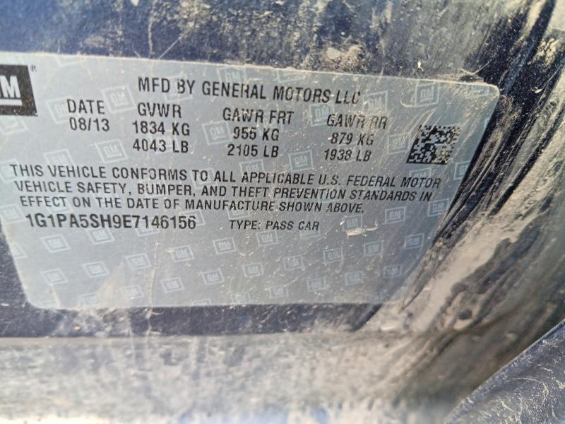 69440646 :رقم المزاد ، 1G1PA5SH9E7146156 vin ، 2014 Chevrolet Cruze مزاد بيع