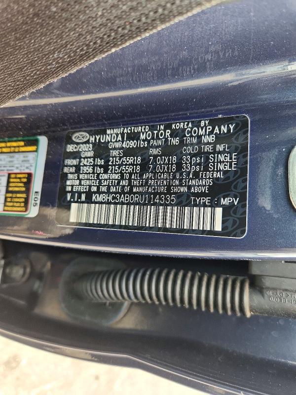 Продажа на аукционе авто 2024 Hyundai Kona, vin: KM8HC3AB0RU114335, номер лота: 67878056