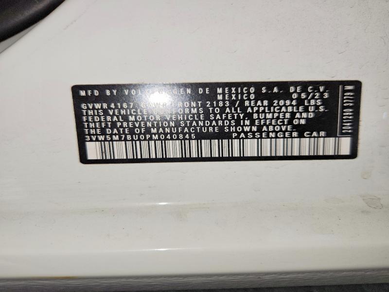 Продаж на аукціоні авто 2023 Volkswagen Jetta, vin: 3VW5M7BU0PM040845, номер лоту: 66853706