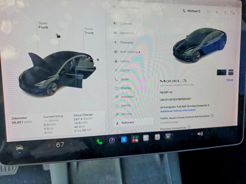 Продажа на аукционе авто 2021 Tesla Model 3, vin: 5YJ3E1EA7MF854397, номер лота: 67931516