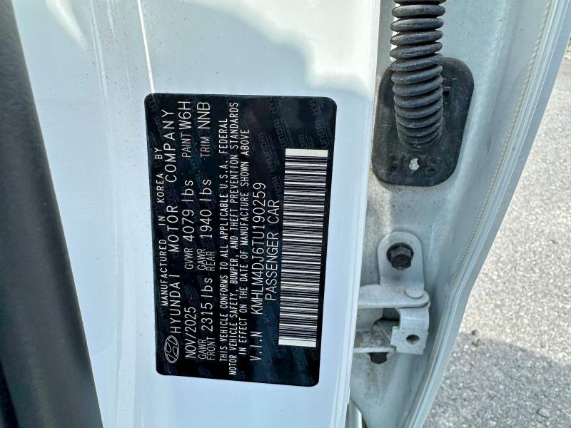 Aukcja sprzedaży 2026 Hyundai Elantra Hybrid, vin: KMHLM4DJ6TU190259, numer aukcji: 66422966