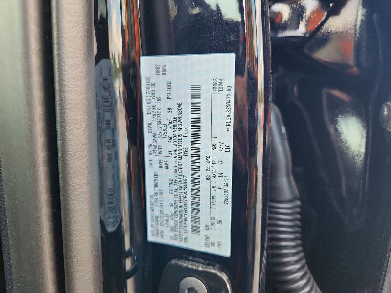 Aukcja sprzedaży 2026 Ford F150, vin: 1FTFW1RG9TFA18867, numer aukcji: 68326426