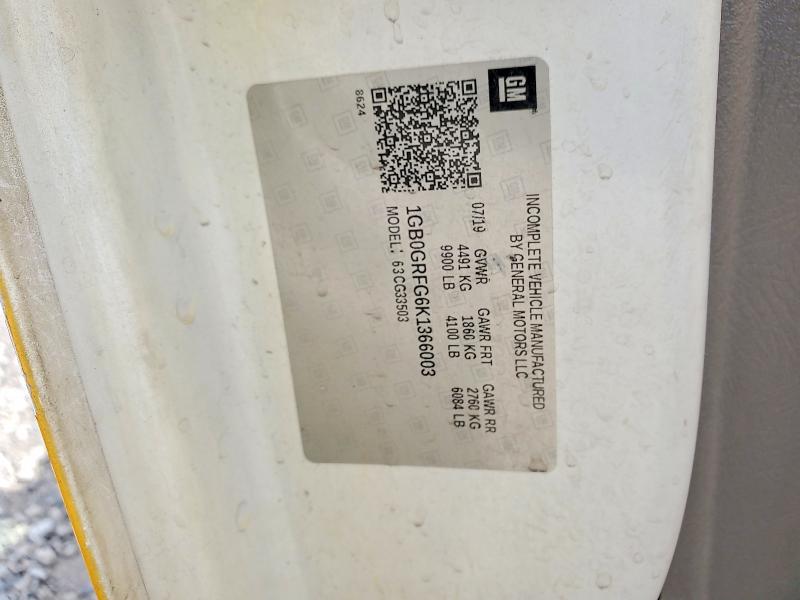 67276876 :رقم المزاد ، 1GB0GRFG6K1366003 vin ، 2019 Chevrolet Express G3500 مزاد بيع