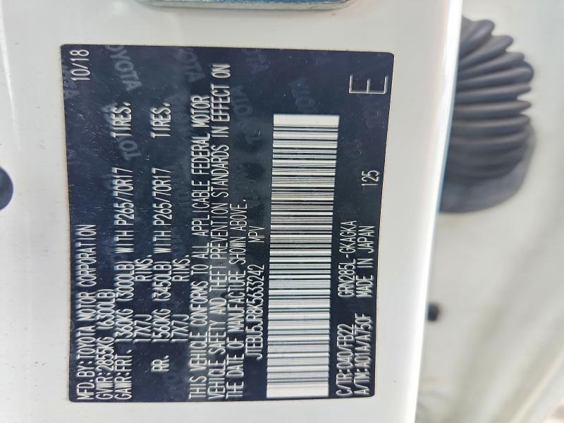 70076086 :رقم المزاد ، JTEBU5JR8K5633242 vin ، 2019 Toyota 4runner مزاد بيع