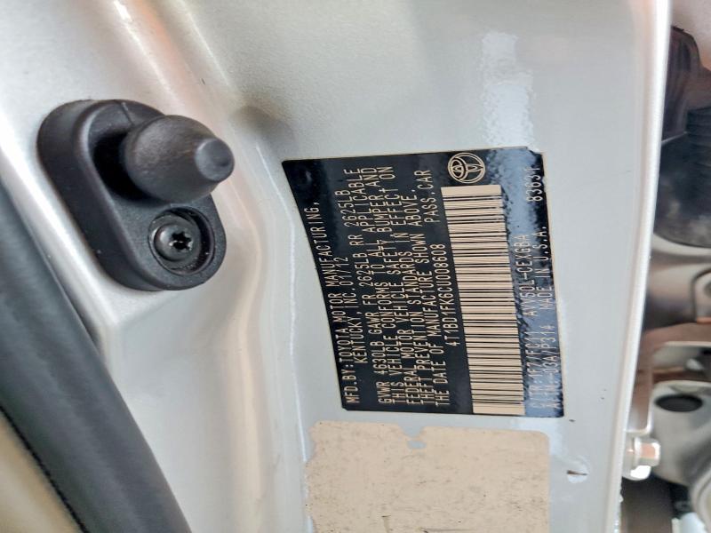 Продажа на аукционе авто 2012 Toyota Camry Hybrid, vin: 4T1BD1FK6CU008608, номер лота: 67214956