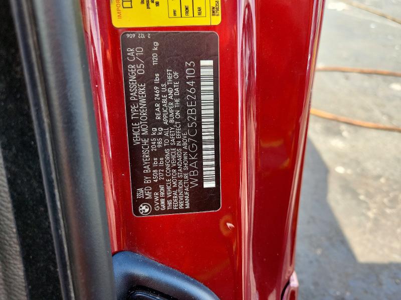 Aukcja sprzedaży 2011 Bmw 335, vin: WBAKG7C52BE264103, numer aukcji: 69162826