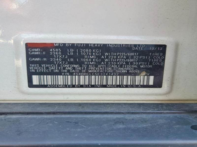 Aukcja sprzedaży 2014 Subaru Outback, vin: 4S4BRCLC5E3241432, numer aukcji: 67805386