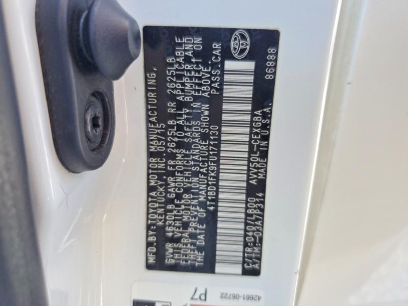 69303926 :رقم المزاد ، 4T1BD1FK9FU171130 vin ، 2015 Toyota Camry Hybrid مزاد بيع