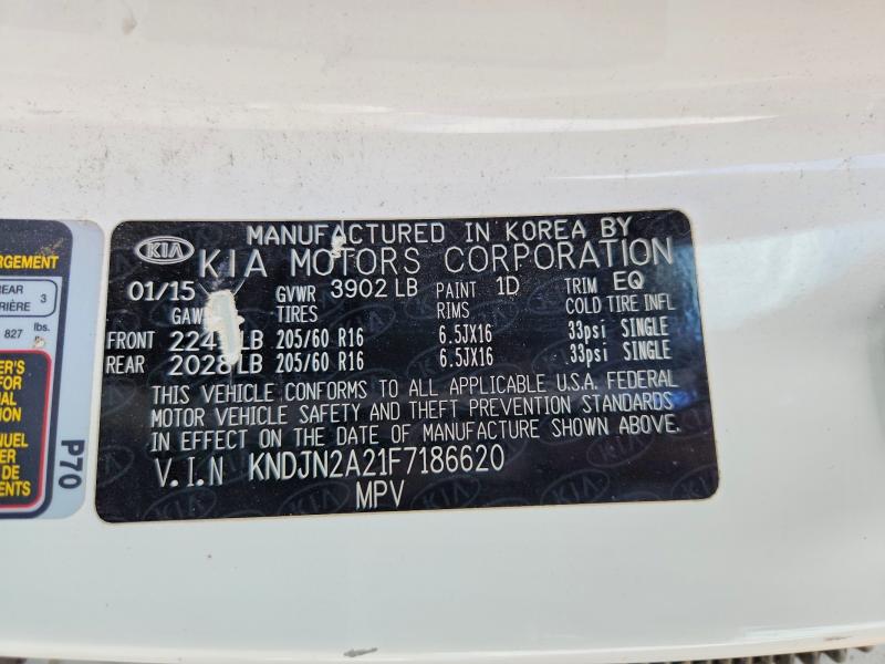 66797546 :رقم المزاد ، KNDJN2A21F7186620 vin ، 2015 Kia Soul مزاد بيع