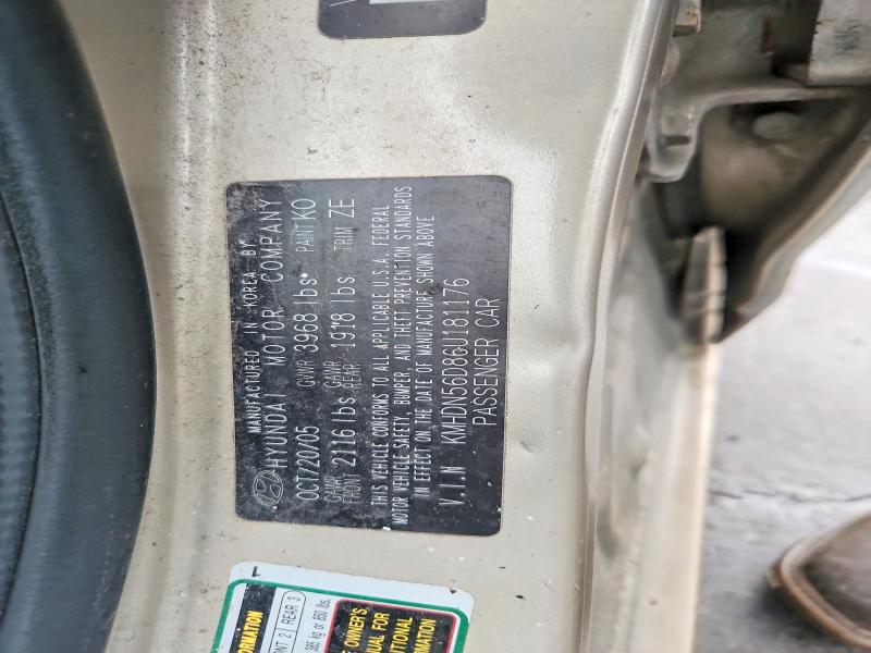Aukcja sprzedaży 2006 Hyundai Elantra, vin: KMHDN56D86U181176, numer aukcji: 67233466