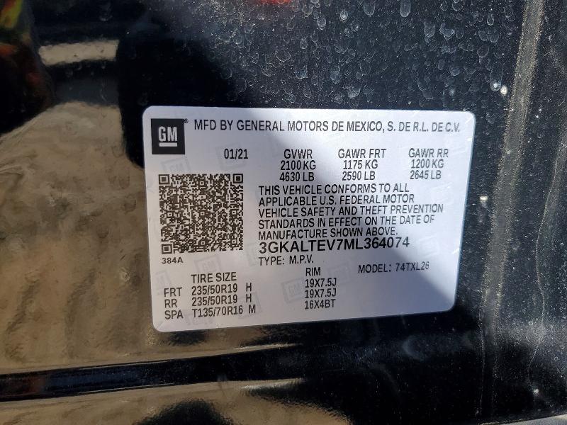 Aukcja sprzedaży 2021 Gmc Terrain, vin: 3GKALTEV7ML364074, numer aukcji: 68548676