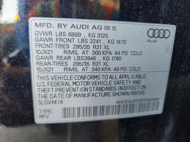Aukcja sprzedaży 2015 Audi Q7, vin: WA1DGAFE9FD030664, numer aukcji: 69783576