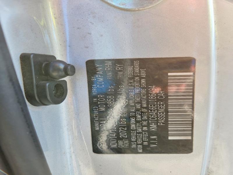 2014 Hyundai Veloster მანქანა იყიდება აუქციონზე, vin: KMHTC6AE6EU186494, აუქციონის ნომერი: 70686446