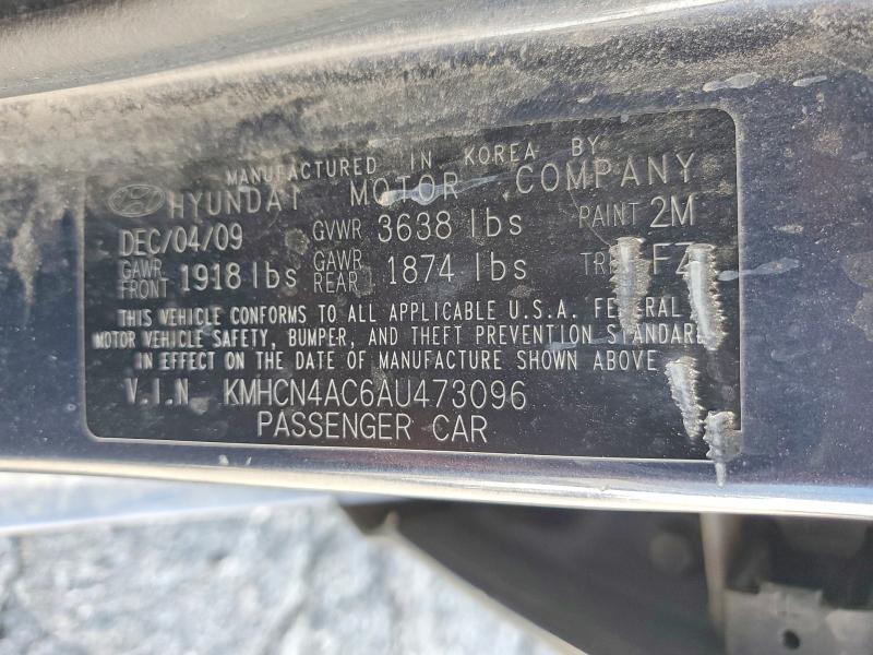 69247676 :رقم المزاد ، KMHCN4AC6AU473096 vin ، 2010 Hyundai Accent مزاد بيع