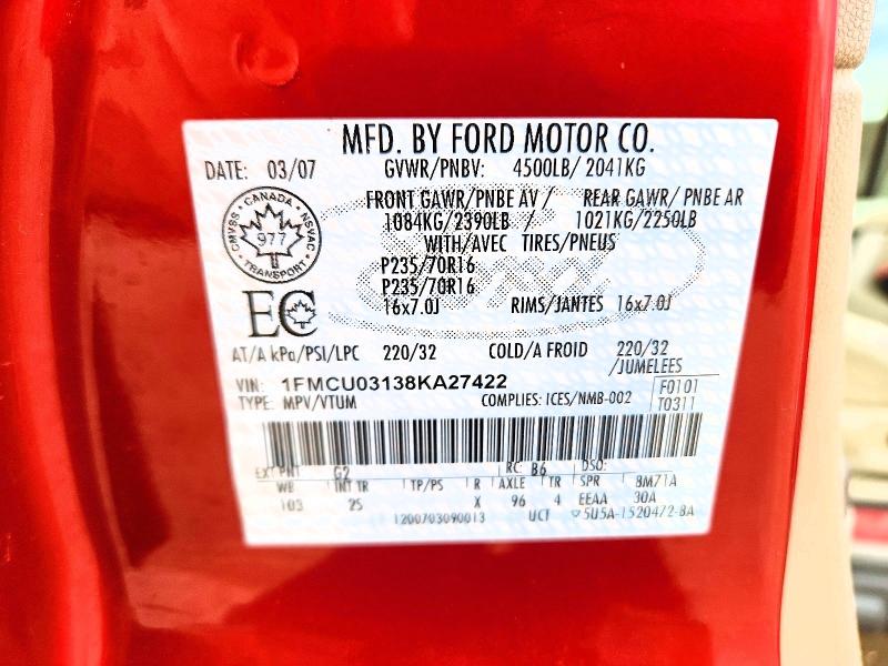 2008 Ford Escape მანქანა იყიდება აუქციონზე, vin: 1FMCU03138KA27422, აუქციონის ნომერი: 70730416