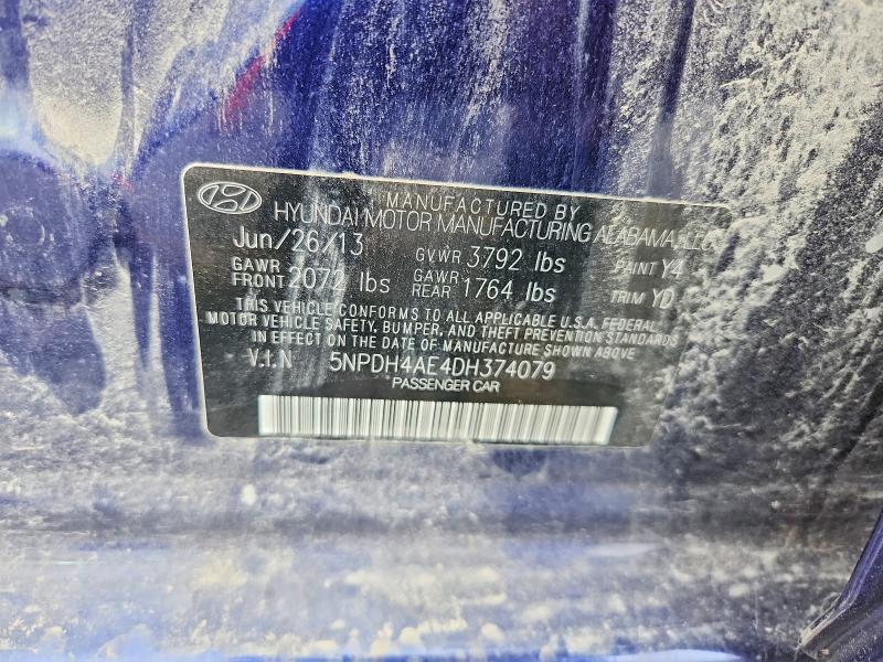 Продаж на аукціоні авто 2013 Hyundai Elantra, vin: 5NPDH4AE4DH374079, номер лоту: 67939956