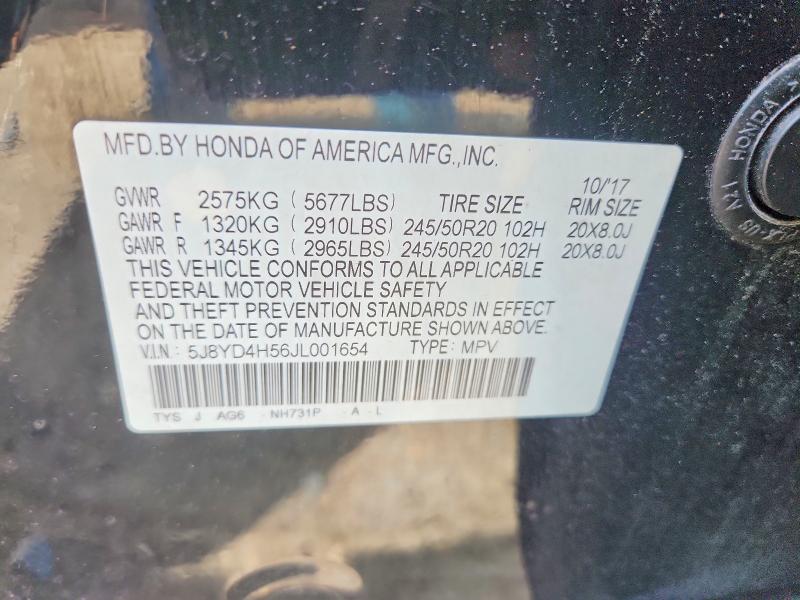 Aukcja sprzedaży 2018 Acura Mdx, vin: 5J8YD4H56JL001654, numer aukcji: 67957516