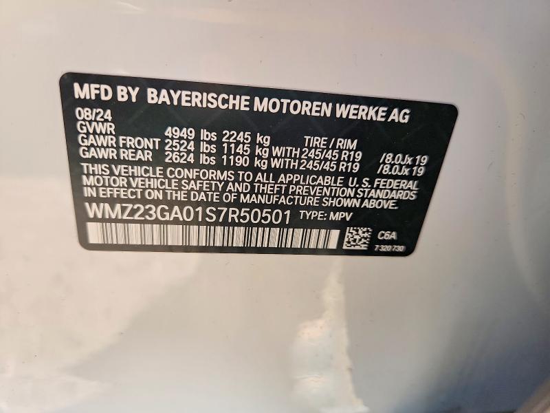 2025 Mini Countryman მანქანა იყიდება აუქციონზე, vin: WMZ23GA01S7R50501, აუქციონის ნომერი: 69440686