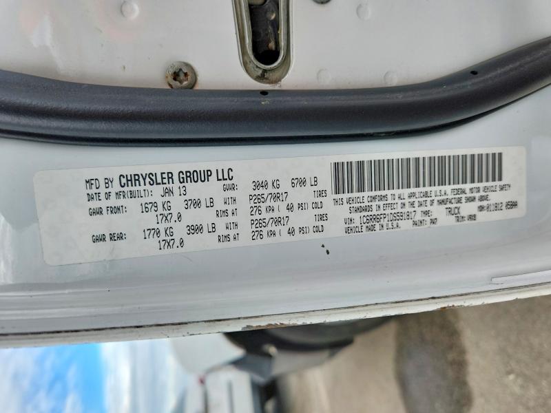 69698906 :رقم المزاد ، 1C6RR6FP1DS591817 vin ، 2013 Ram 1500 مزاد بيع