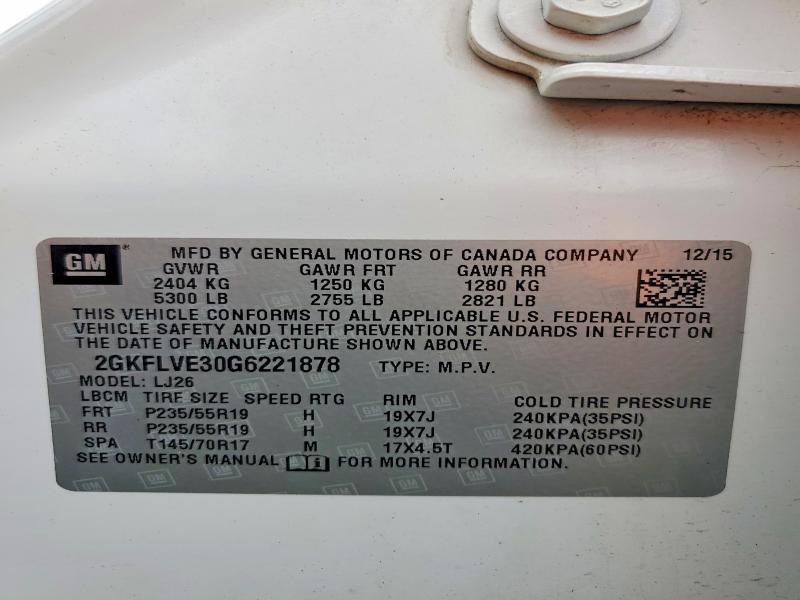 Продажа на аукционе авто 2016 Gmc Terrain, vin: 2GKFLVE30G6221878, номер лота: 67673656