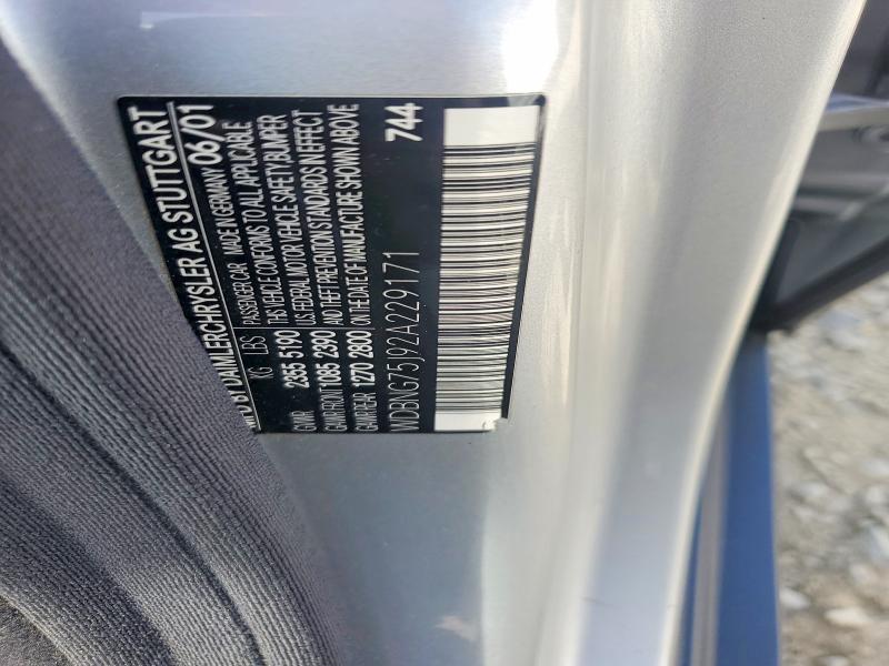 Продажа на аукционе авто 2002 Mercedes-benz S, vin: WDBNG75J92A229171, номер лота: 67556316