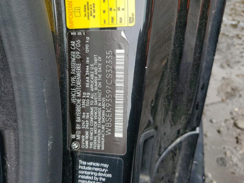 Aukcja sprzedaży 2007 Bmw M6, vin: WBSEK93597CS32335, numer aukcji: 67037986