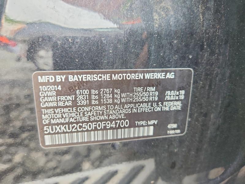 Aukcja sprzedaży 2015 Bmw X6, vin: 5UXKU2C50F0F94700, numer aukcji: 67210046