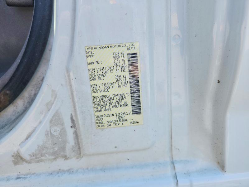 67005326 :رقم المزاد ، 1N6BF0LX2EN102617 vin ، 2014 Nissan Nv مزاد بيع