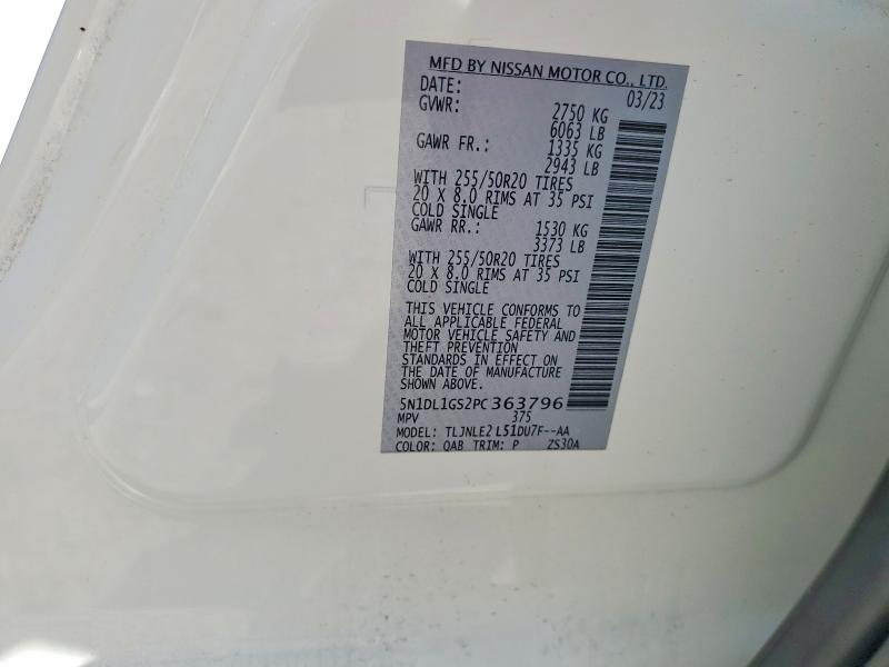Продаж на аукціоні авто 2023 Infiniti Qx60, vin: 5N1DL1GS2PC363796, номер лоту: 70257446