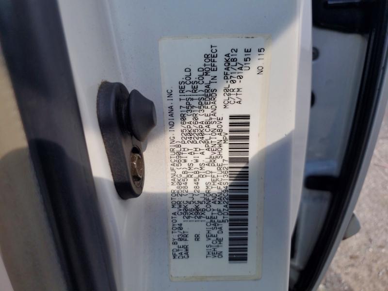 Продаж на аукціоні авто 2004 Toyota Sienna, vin: 5TDZA22C94S136217, номер лоту: 69618026