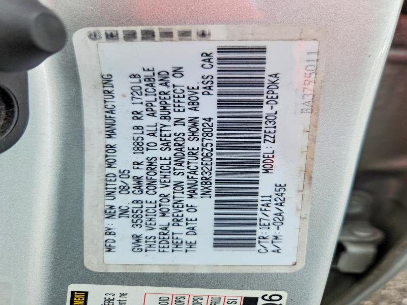 Продажа на аукционе авто 2006 Toyota Corolla, vin: 1NXBR32E06Z578024, номер лота: 67558766