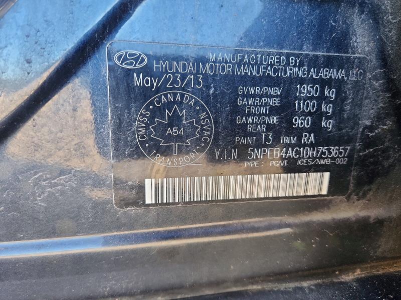 Продажа на аукционе авто 2013 Hyundai Sonata, vin: 5NPEB4AC1DH753657, номер лота: 67179766